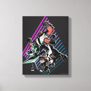 Ben 10 Retro Alien Group Graphic Canvas Afdruk