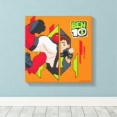 Ben 10 Vier Arms DNA Transformatie Canvas Afdruk (Insitu (Houten vloer))