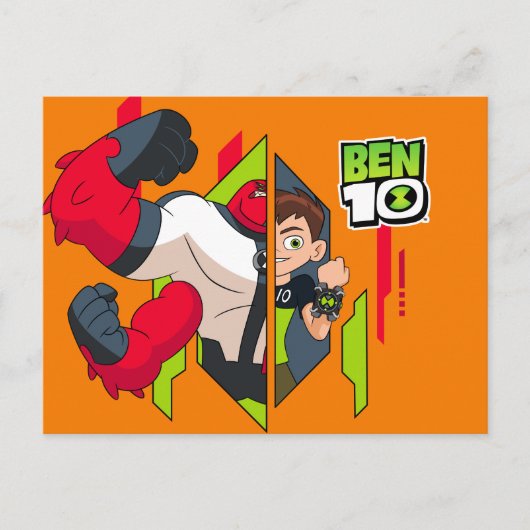 Ben 10 Vier Arms DNA Transformatie Uitnodiging Briefkaart (Voorkant)