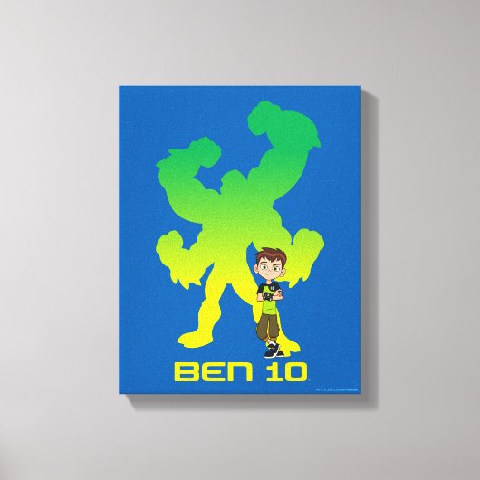 Ben 10 & Vier Arms Shadow Canvas Afdruk (Voorkant)