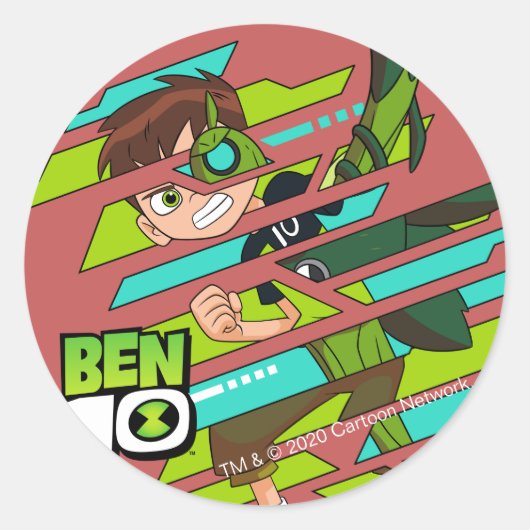 Ben 10 Wilde DNA-transformatie Ronde Sticker (Voorkant)