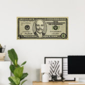 Ben Bernanke Billion Bank Note Print (Thuiskantoor)