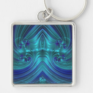 BEN ~ Blue Aqua GLOSSY ~ Sleutelhanger
