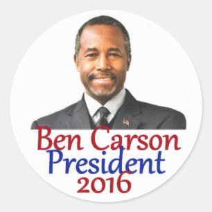 Ben CARSON 2016 Ronde Sticker