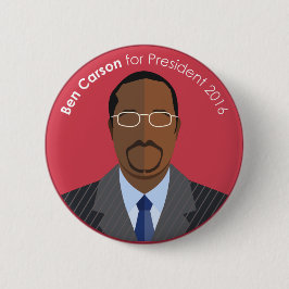 Ben Carson 2016 voor president aangepaste knop Ronde Button 5,7 Cm