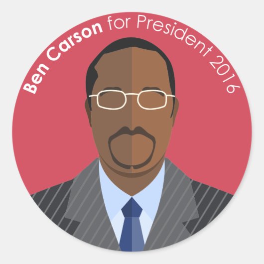 Ben Carson 2016 voor president aangepaste sticker (Voorkant)