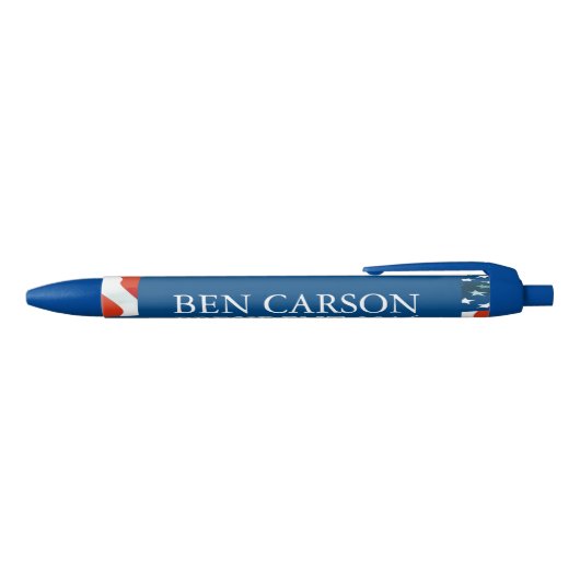 Ben Carson President 2016 Zwarte Inkt Pen (Bovenkant)