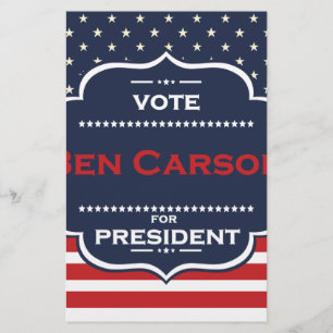 ben carson president briefpapier