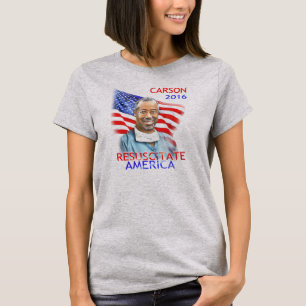Ben Carson-Resuscitate America 2016 Vlag Verenigde T-shirt