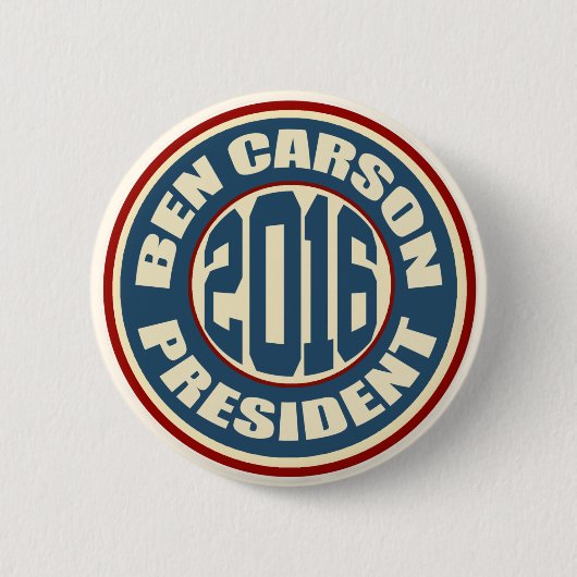 Ben Carson voor President in 2016 Ronde Button 5,7 Cm (Voorkant)