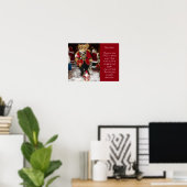 Ben cool met dat Santa poster (Thuiskantoor)