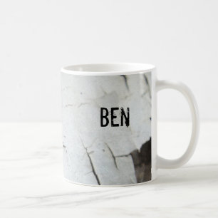 Ben Custom gebarsten verf naam mok