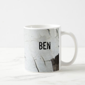 Ben Custom gebarsten verf naam mok