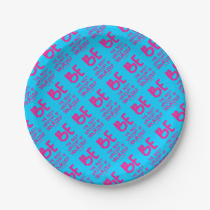 BEN DE BESTE VERSIE VAN JEZELF, blauw Papieren Bordje