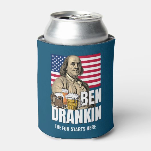 BEN DRANKIN 4 juli Benjamin Franklin Blikjeskoeler (Blikje Voorkant)