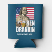 BEN DRANKIN 4 juli Benjamin Franklin Blikjeskoeler (Voorkant)