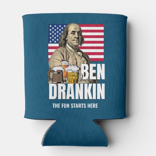 BEN DRANKIN 4 juli Benjamin Franklin Blikjeskoeler (Achterkant)