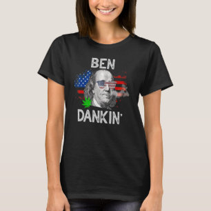 Ben Drankin 4 juli Benjamin Franklin Usa Fla T-shirt