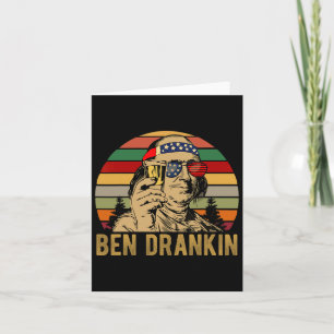 Ben Drankin 4 juli vintage Amerikaanse vlag glazen Kaart