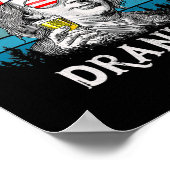 Ben Drankin Beer 4 juli Funny Patriotic USA Poster (Hoek)