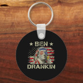 Ben Drankin Benjamin Franklin 4 juli Funny Dr. Sleutelhanger (Voorkant)