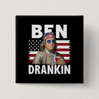 Ben Drankin Bier 4 juli Vintage Vlag Grappig