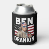 Ben Drankin Bier 4 juli Vlaggengrappig Blikjeskoeler (Blikje Voorkant)