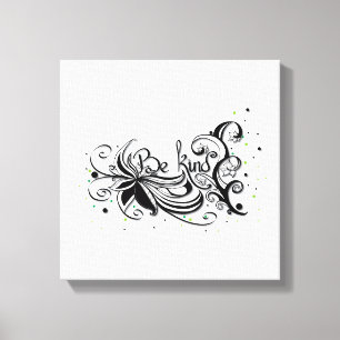 BEN ER EEN SOORT! Inspirerend kalligrafie Canvas Afdruk