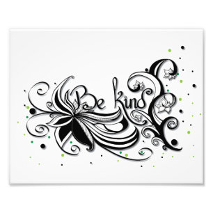 BEN ER EEN SOORT! Inspirerend kalligrafie Foto Afdruk