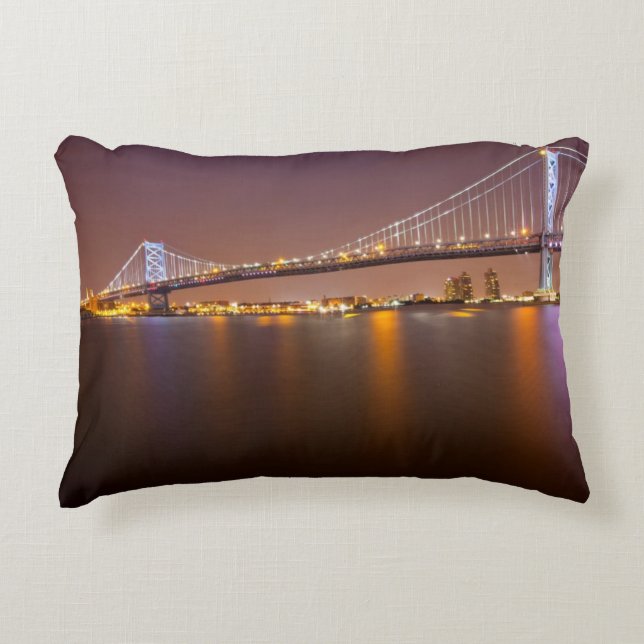 Ben Franklin Bridge Accent Kussen (Voorkant)