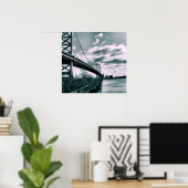 Ben Franklin bridge II Poster (Thuiskantoor)