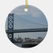Ben Franklin Bridge Keramisch Ornament (Voorkant)