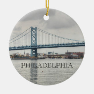 Ben Franklin Bridge Keramisch Ornament