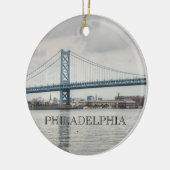 Ben Franklin Bridge Keramisch Ornament (Links)