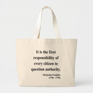 Ben Franklin Citaat 3a Grote Tote Bag