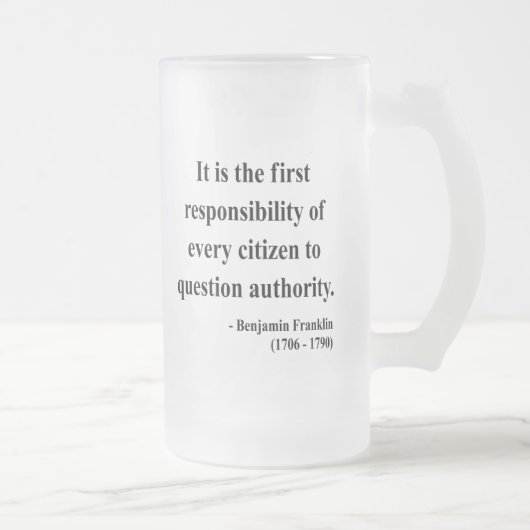 Ben Franklin Citaat 3a Matglas Bierpul (Rechts)