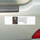 Ben Franklin Citaat 4b Bumpersticker (Op auto)