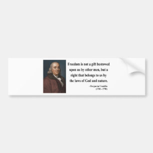 Ben Franklin Citaat 4b Bumpersticker