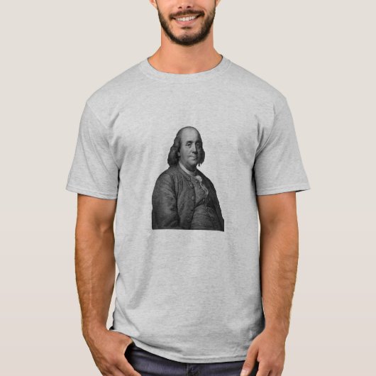 Ben Franklin en citaat T-shirt (Voorkant)