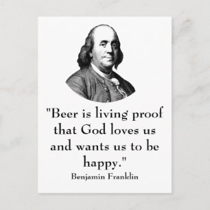 Ben Franklin en Quote Briefkaart