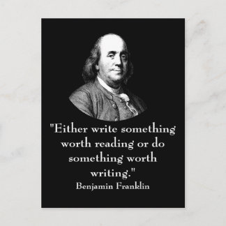 Ben Franklin en Quote Briefkaart