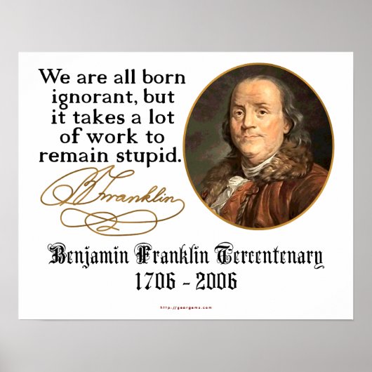 Ben Franklin - Ignorance Poster (Voorkant)
