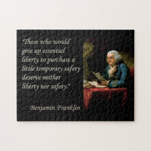 Ben Franklin Liberty Quote Puzzle Legpuzzel