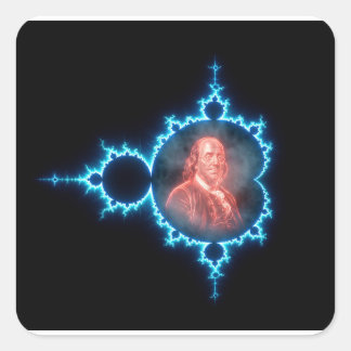 Ben Franklin Mandelbrot Fractal Vierkante Sticker