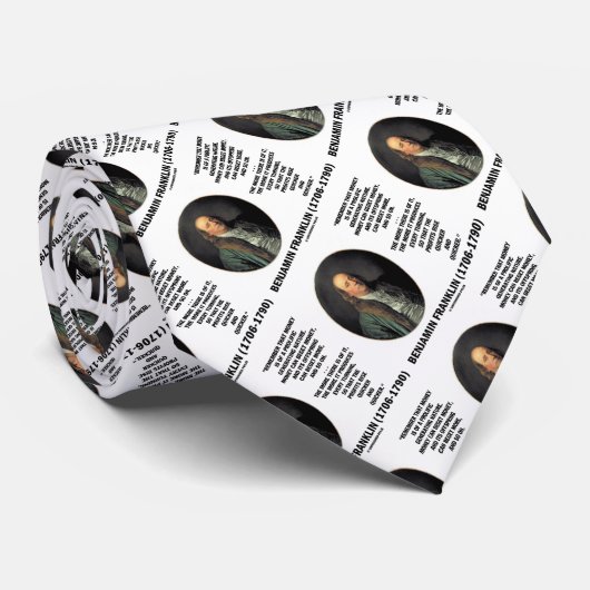 Ben Franklin Money Prolific Generating Natuur Stropdas (Opgerold)