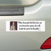 Ben Franklin over democratie Bumpersticker (Op auto)