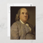 Ben Franklin Portrait Briefkaart (Voorkant / Achterkant)