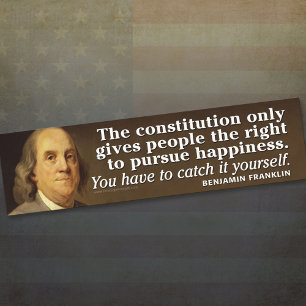 Ben Franklin Quote over de Grondwet Bumpersticker