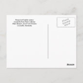 Ben Franklin standbeeld briefkaart (Achterkant)