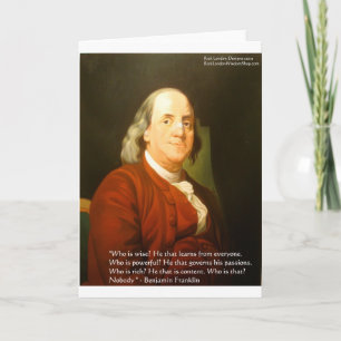 Ben Franklin (wat is Wise) citaat schenken & kaart